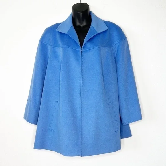 Lafayette 148 New York Woman WOOL Open Front Jacket ITALY Size 16 - Picture 7 of 14